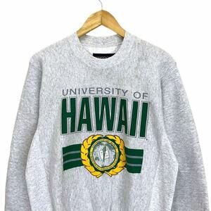 90S University Hawaii Crewneck Sweatshirt University Hawaii Kl567